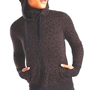 Athleta Leopard Triumph Hooded Jacket